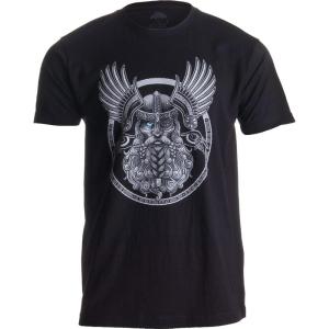 Odin | Norse Mythology God Valkyrie Valhalla Viking Raven Nordic Thor T-Shirt(Black)