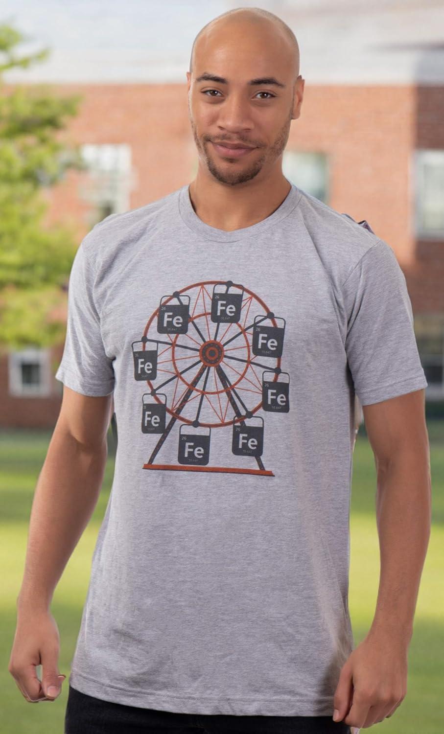 imageFerrous Wheel Funny Chemistry Teacher Humor Dad Joke Chemist Science Pun Ferris TShirt for Men WomenVintage Grey