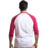 Washington, DC Flag | D.C. Capitol Raglan Shirt, Baseball T-Shirt for Men Women(Vintage Scarlet & White)