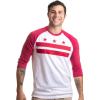 Washington, DC Flag | D.C. Capitol Raglan Shirt, Baseball T-Shirt for Men Women(Vintage Scarlet & White)