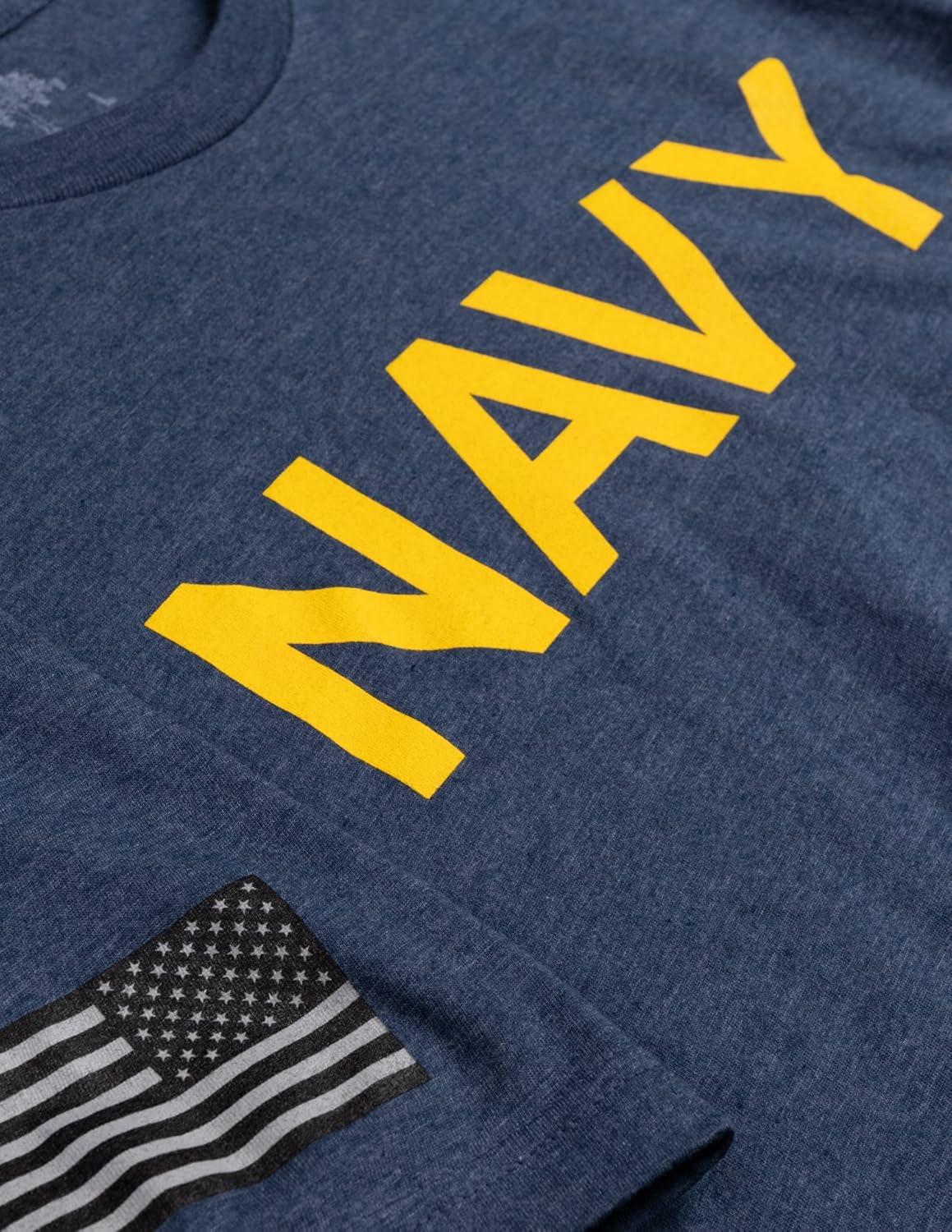 imageNavy Chest Print amp US Military Sleeve Flag Shirt Naval Veteran Sailor TShirt for MenUSS Oakland