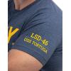 Navy Chest Print & U.S. Military Sleeve Flag Shirt – Naval Veteran Sailor T-Shirt for Men(USS Tortuga)