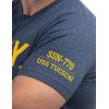 Navy Chest Print & U.S. Military Sleeve Flag Shirt – Naval Veteran Sailor T-Shirt for Men(USS Tucson)