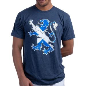 Scottish Lion Rampant | Scotland Saltire Gaelic Tee Shirt, Highlands Pride T-Shirt for Men Women(Vintage Navy)