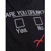 You Drunk? | Funny Beer Drinking, Bar Party Humor Gag Gift Women’s T-Shirt-(Vneck,L) Black