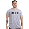 Toledo | Classic Retro City Grey Ohio Maumee Lake Erie Pride Men Women T-Shirt-(Adult,L)