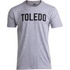 Toledo | Classic Retro City Grey Ohio Maumee Lake Erie Pride Men Women T-Shirt-(Adult,L)