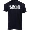 No One Cares, Work Harder | Weight Lifting Saying Workout Tee Shirt, Motivational Phrase T-Shirt for Men(Black)