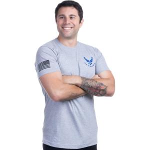 U.S. Air Force | Licensed United States Airforce Tee Shirt, USAF Airman Veteran Military T-Shirt for Men Women(Tee – Grey)