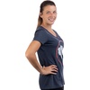 Vintage Wyoming Flag | Crest and Buffalo WY State Pride Women’s V-Neck T-Shirt Top-(Vneck,2XL)