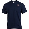 Wyoming Flag Pocket Tee | Embroidered Crest Buffalo WY State Pride Men Women T-Shirt-(Pocket,M) Navy Blue