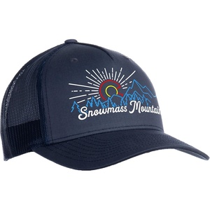 My Colorado Hats | Rocky Mountain West Hiking, CO Camping Baseball Hat for Men Women(Snowmass Mountain)
